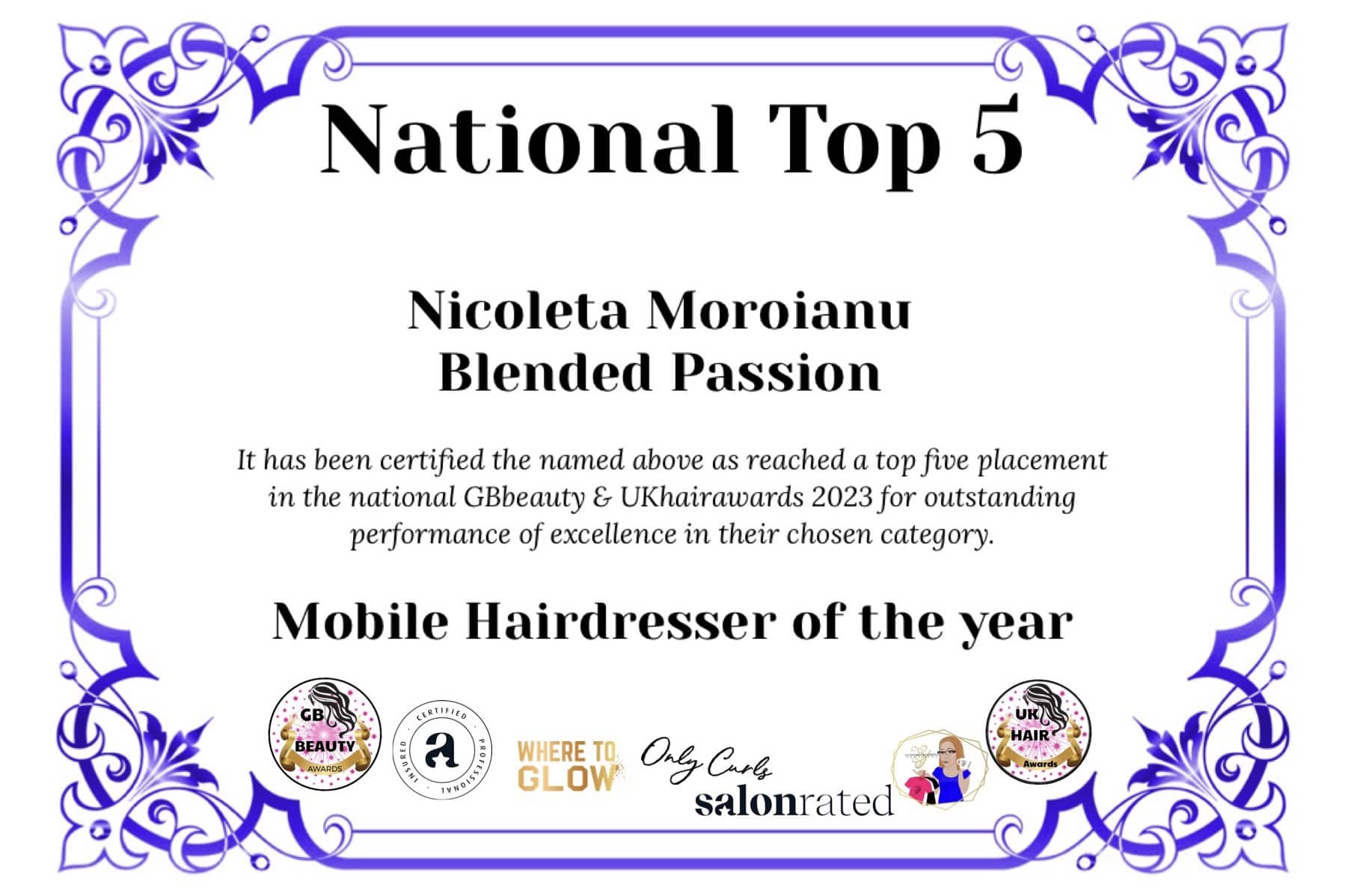 Blended Passion Mobile Hairdresser near Reading and around